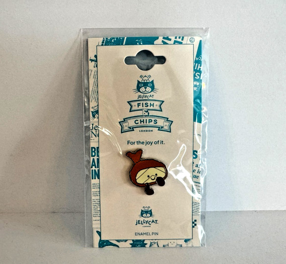 Jellycat Jewelry - Jellycat Fish & Chips Lily Fish Enamel Pin Selfridges London Exclusive Gift GWP